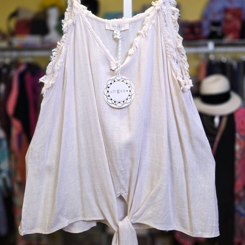 Umgee Linen Spaghetti Strap